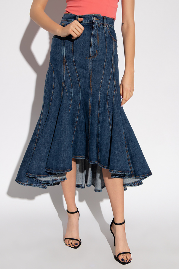 スカート ALEXANDER MCQUEEN Woman Skirt Blue 817595QMACV 4315 3.jpg